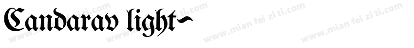 Candarav light字体转换